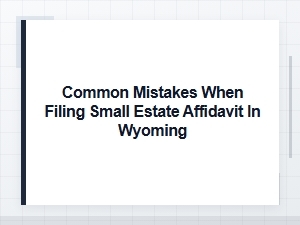 Common Mistakes When Filing Small Estate Affidavit in Wyoming